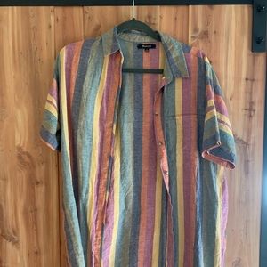 Madewell striped button up dress/shirt. Size M.